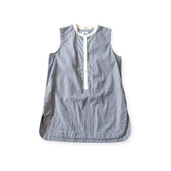 Vince Sleeveless Stripe Poplin Top, Size 6, Blue/white stripes, New with Tag - Picture 5 of 14